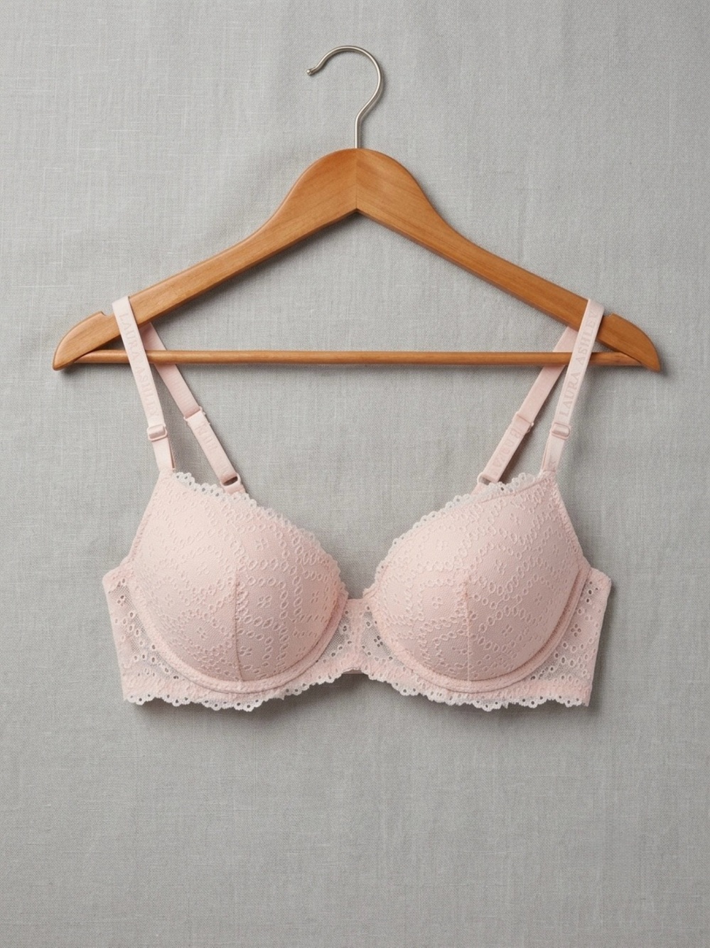 Laura Ashley Pale Pink Lace Molded T-Shirt Bra